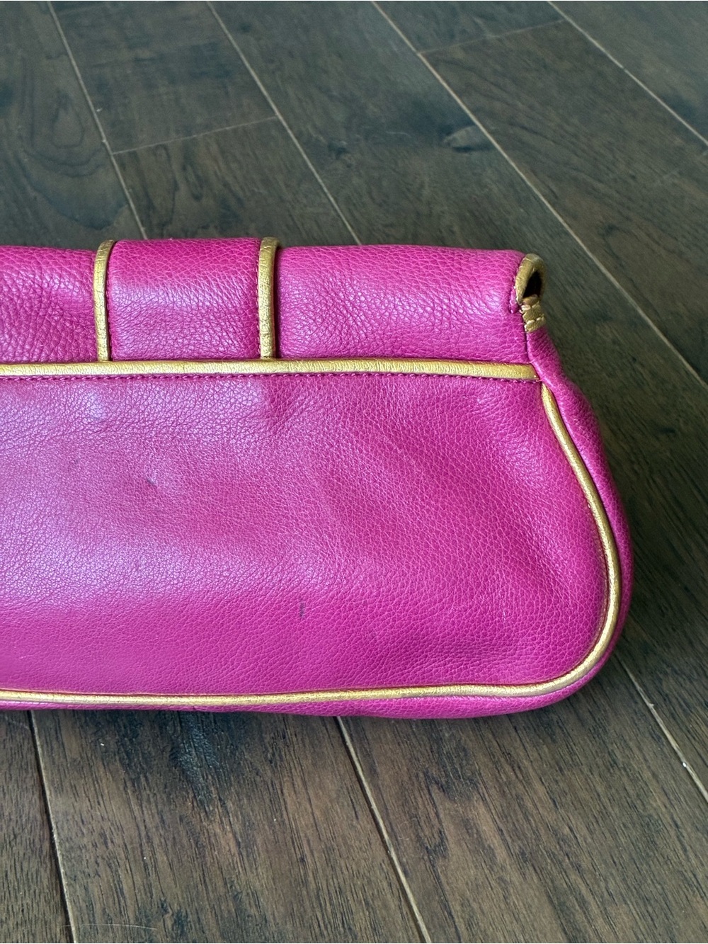 Dooney & Bourke x Hayden Panettiere Gold Plated Leather Clutch, Lim Ed Y2K, Rare - Picture 7 of 15